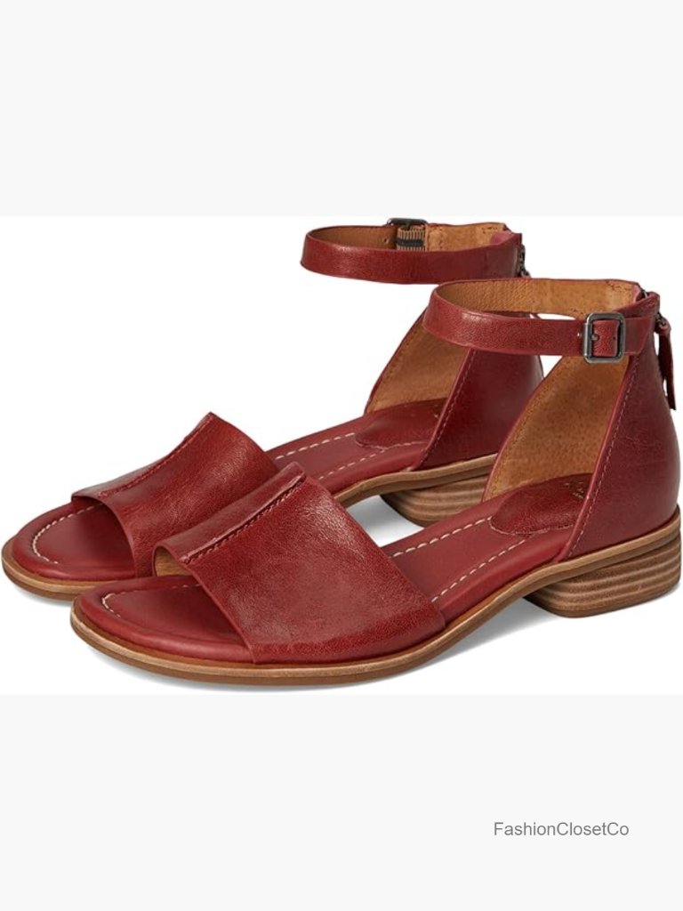 Chic Stacked Heel Sandals With Adjustable Ankle Strap